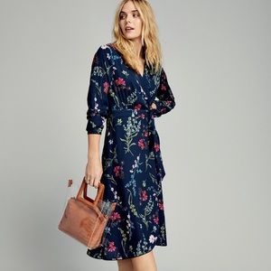 Time & Tru floral long sleeve wrap dress